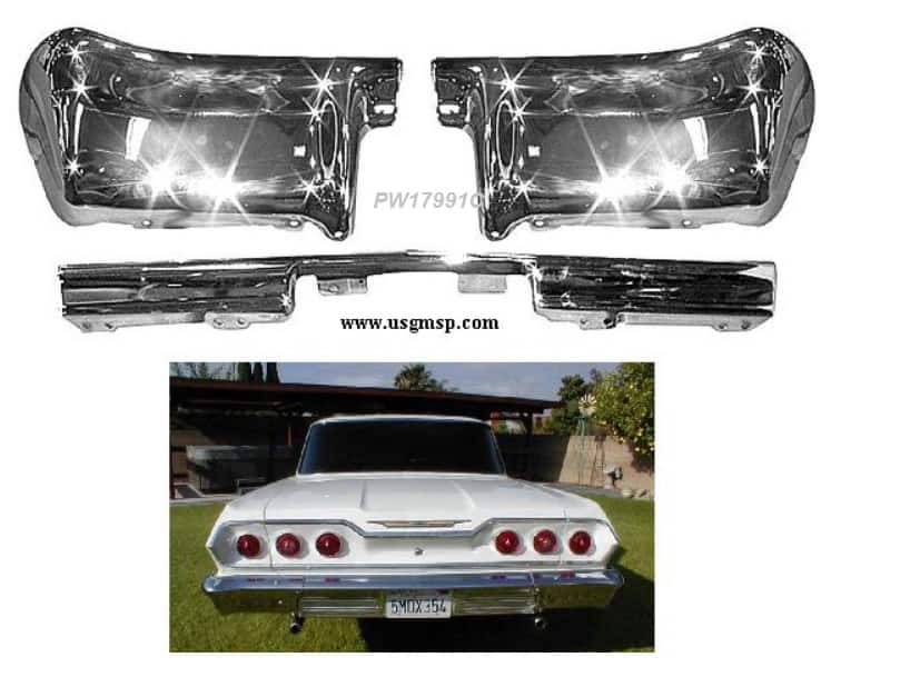 1963 Chev REAR bumper - Belair / Impala